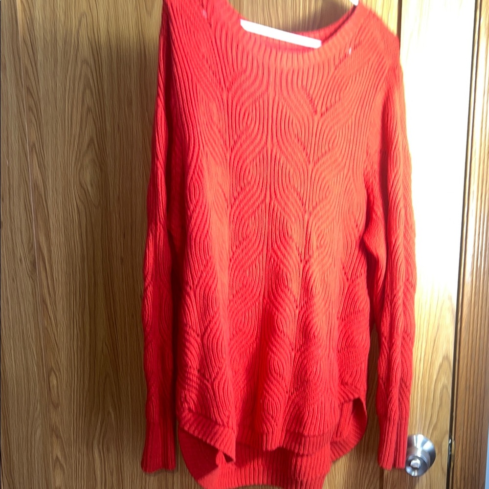 Sonoma Vibrant Red Women's Crew Neck Sweater